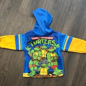 Kids Hoodie - Blue and Yellow Teenage Mutant Ninja Turtles Fleece